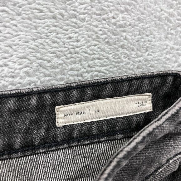 Pacsun Mom Jeans 26 High Rise Washed Black Denim 100% Cotton Womens - Picture 4 of 10